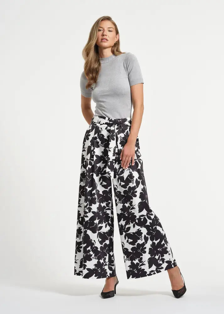 Belted Palazzo Pants - Clothing