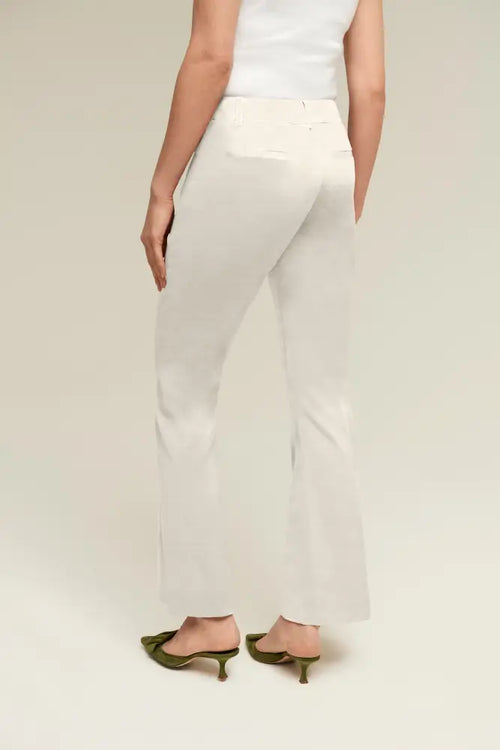 Bootcut Linen Trouser - Clothing