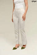 Bootcut Linen Trouser - Dogwood White / XS - Clothing