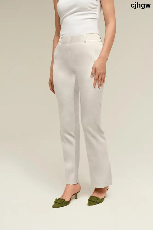 Bootcut Linen Trouser - Dogwood White / XS - Clothing