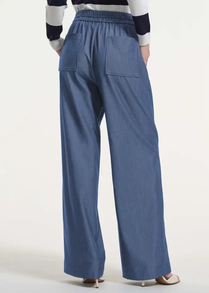 Chambray Pull On Pants - Clothing