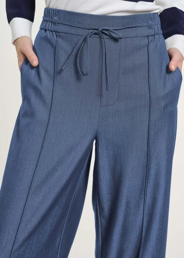 Chambray Pull On Pants - Clothing