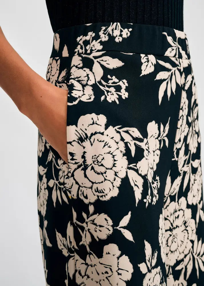 Floral Wide Leg Pant - Clothing