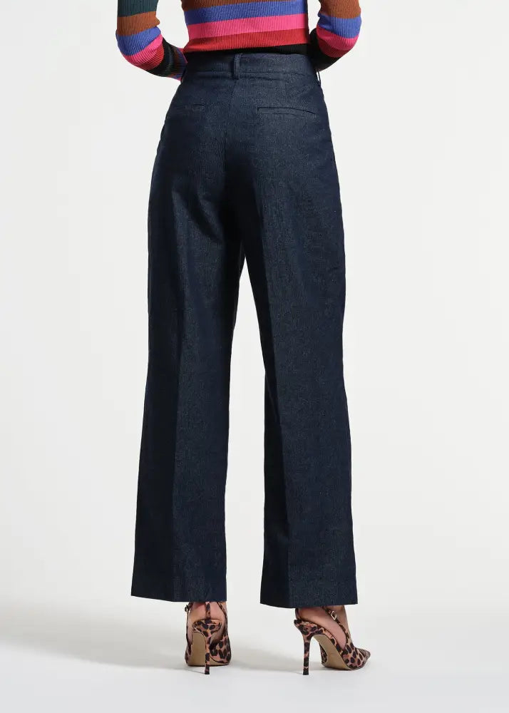 Pleated Denim Pant - Clothing