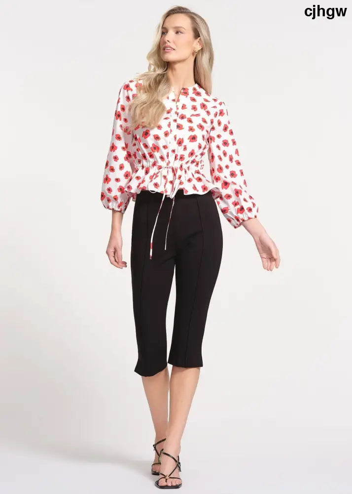Ponte Capri Pants - BLACK / XS - Trousers