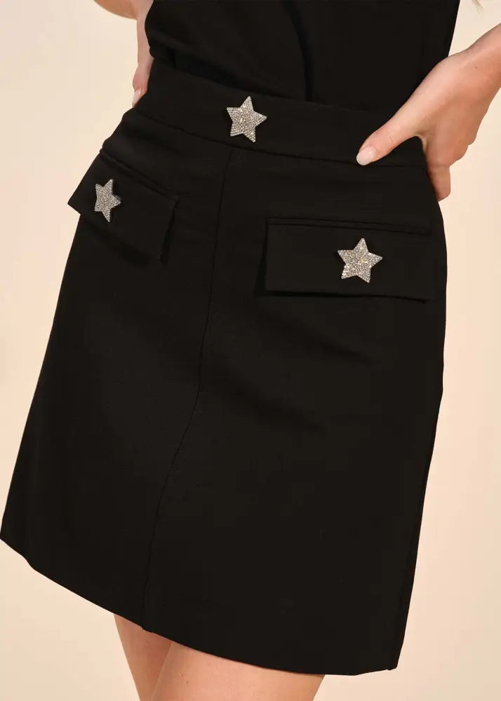 Ponte Pocket Mini Skirt - Black / XS - Clothing
