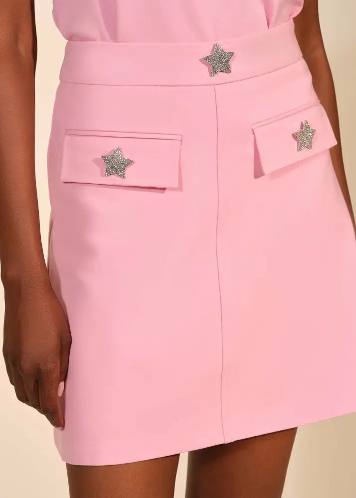 Ponte Pocket Mini Skirt - Sweet Lilac / XS - Clothing