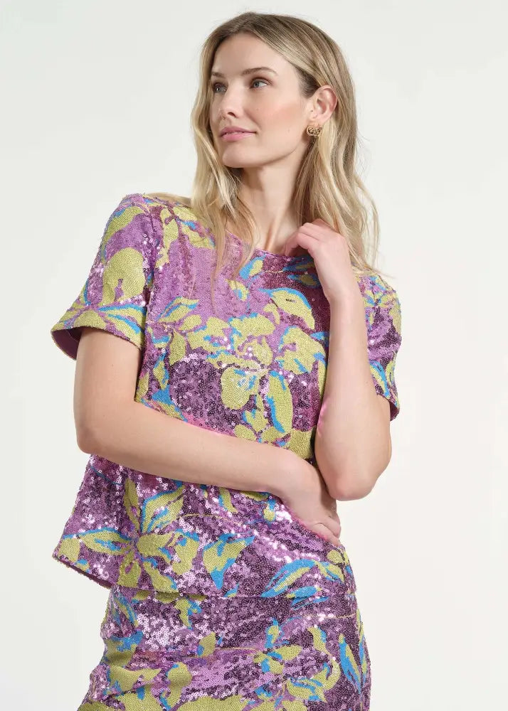 Sequin Mini Skirt - Clothing