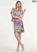 Sequin Mini Skirt - Pink Multi / XS - Clothing