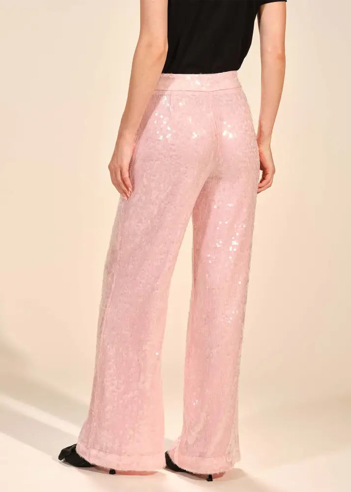 Sequin Wide Leg Pant - Clothing