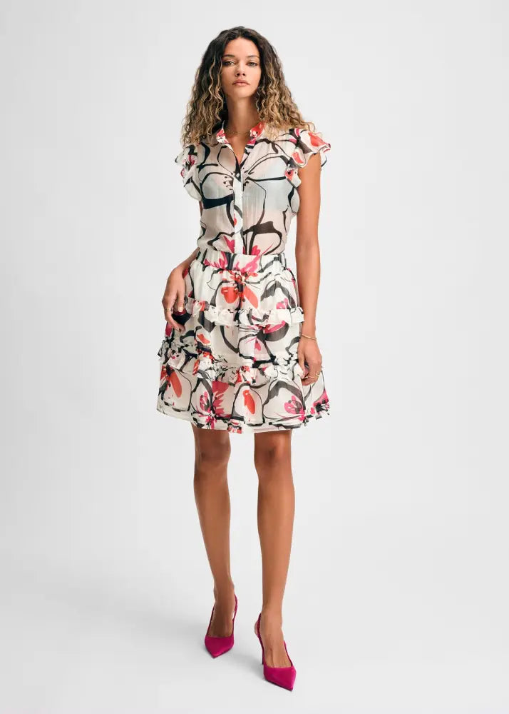Tiered Ruffle Skirt - Clothing