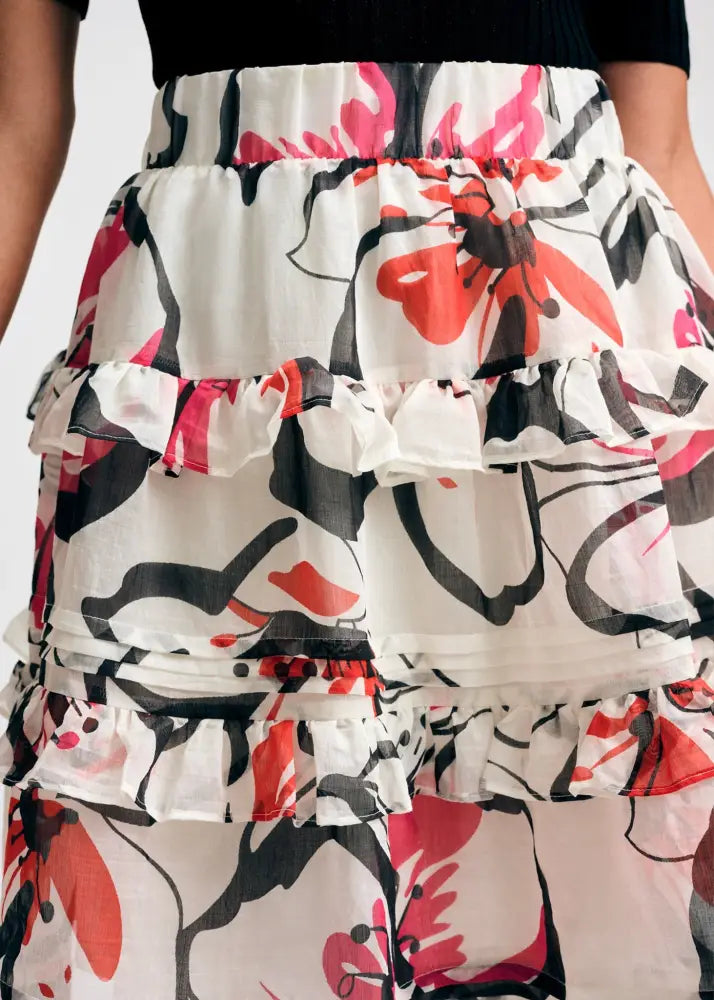 Tiered Ruffle Skirt - Clothing