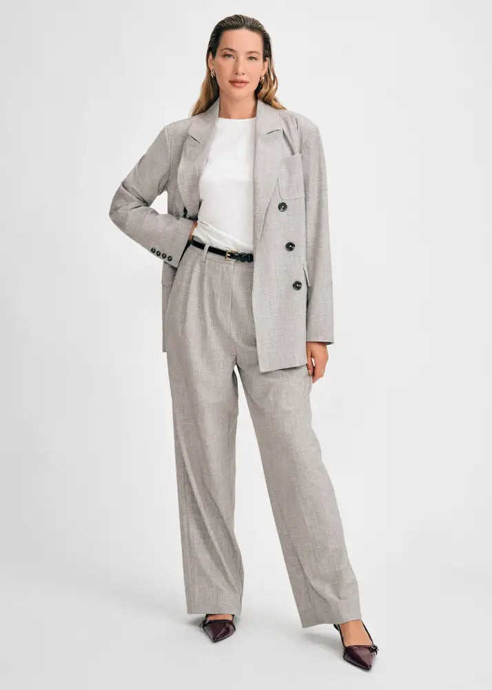 Wide Leg Pleated Pant - Clothing